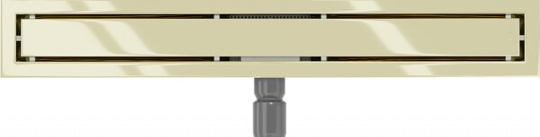 Mexen Lapos rozsdamentes acél zuhanyfolyó 50 cm (2in1) - M13 minta, arany, 1510050-15
