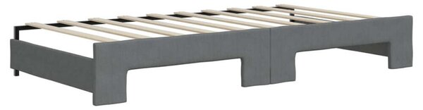 VidaXL sötétszürke kihúzható szövet heverő 90 x 190 cm