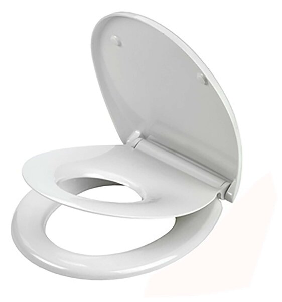 Kombinált Duroplaszt WC ülőke lassan lecsukódó fedéllel #fehér