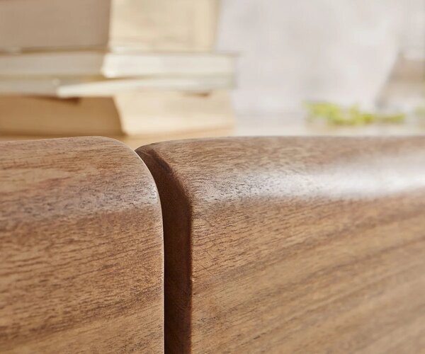 DELIFE Komód Live-Edge 147 cm akác természetes 3 ajtós 3 fiókos