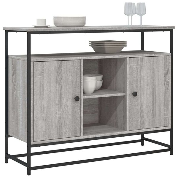 VidaXL Műfa Tálalószekrény - Szürke Sonoma - 100x35x80 cm