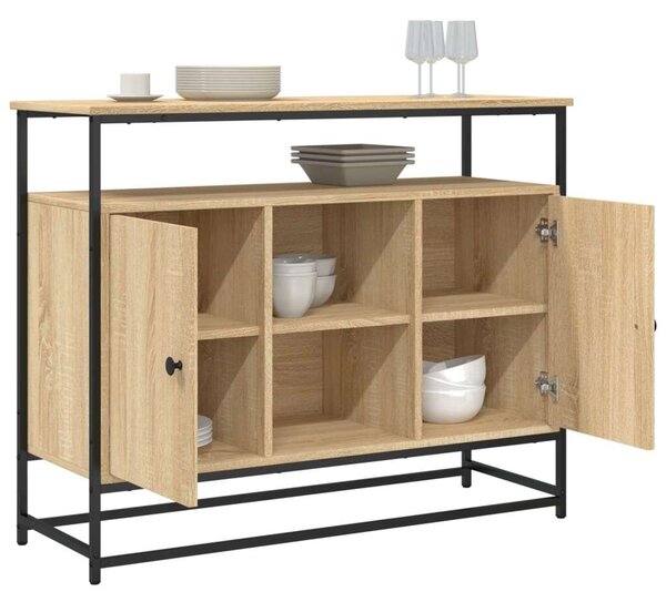 Vidaxl Tálalószekrény - Sonoma Tölgy - 100x35x80 cm