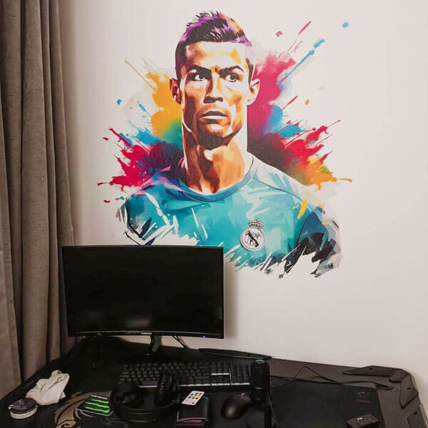 INSPIO - átragasztható textil matrica - Falmatrica - Cristiano Ronaldo