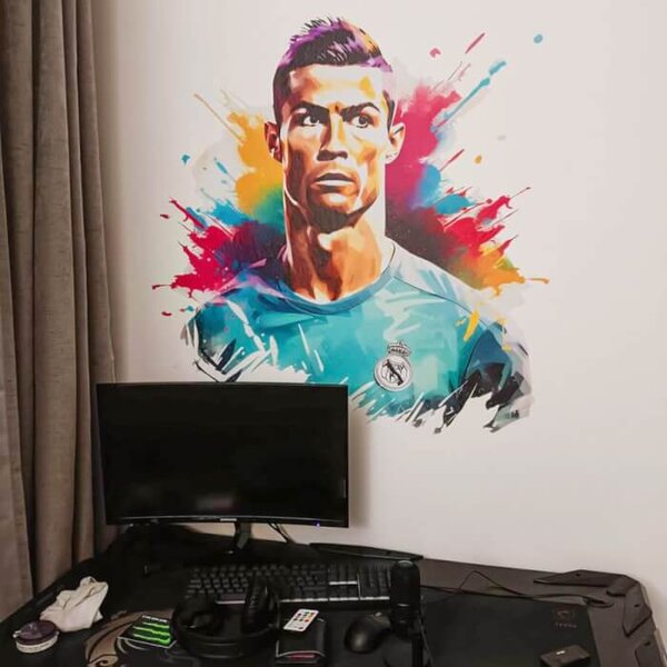 INSPIO - átragasztható textil matrica - Falmatrica - Cristiano Ronaldo
