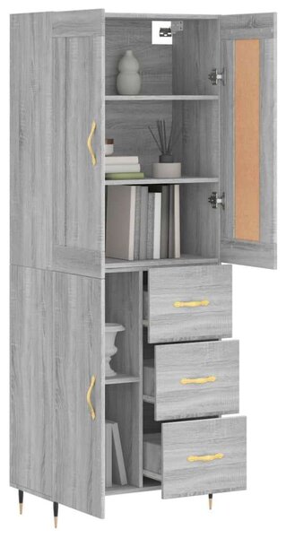 VidaXL Magasszekrény - Szürke Sonoma Fa - 180 cm