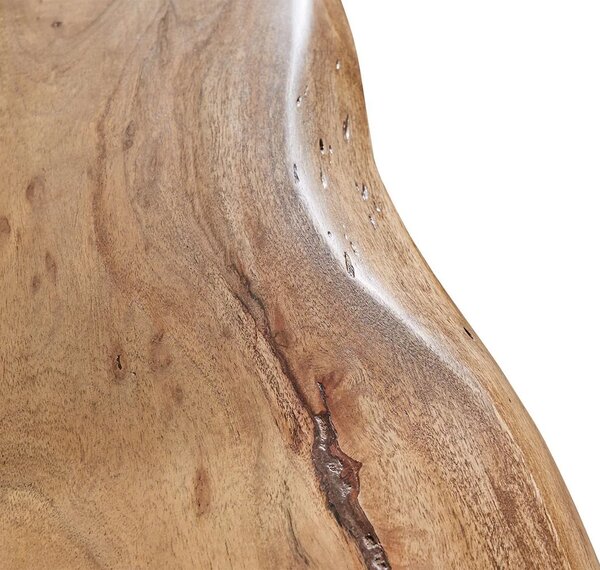 DELIFE Dohányzóasztal Live-Edge 130x60 cm akác természetes természetes él