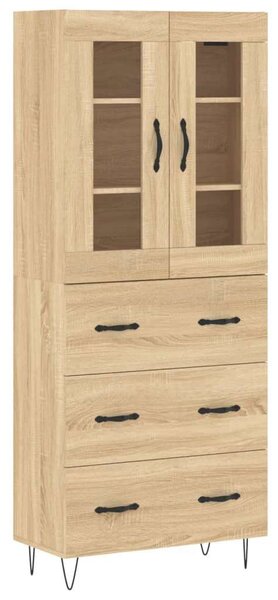 VidaXL sonoma tölgy szerelt fa magasszekrény 69,5 x 34 x 180 cm