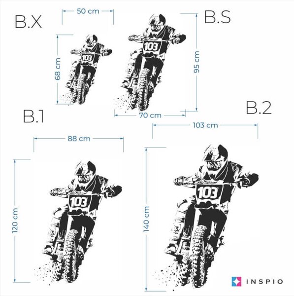 INSPIO - átragasztható textil matrica - INSPIO -ajándékok, dekorációk gyártása - Falmatrica - Motocross