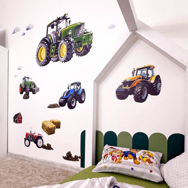 INSPIO - átragasztható textil matrica - Traktor falmatrica - Traktor faltetoválás