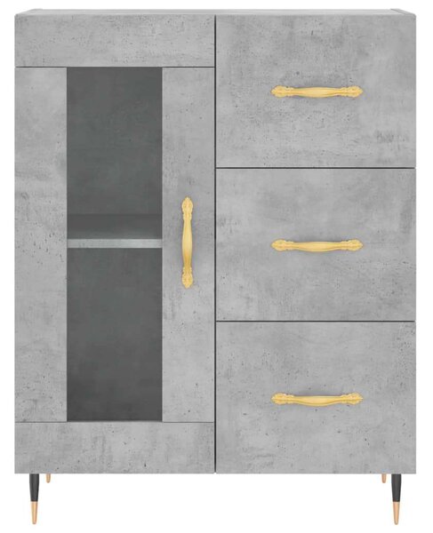 VidaXL Magasszekrény - Betonszürke - 69,5x34x180cm