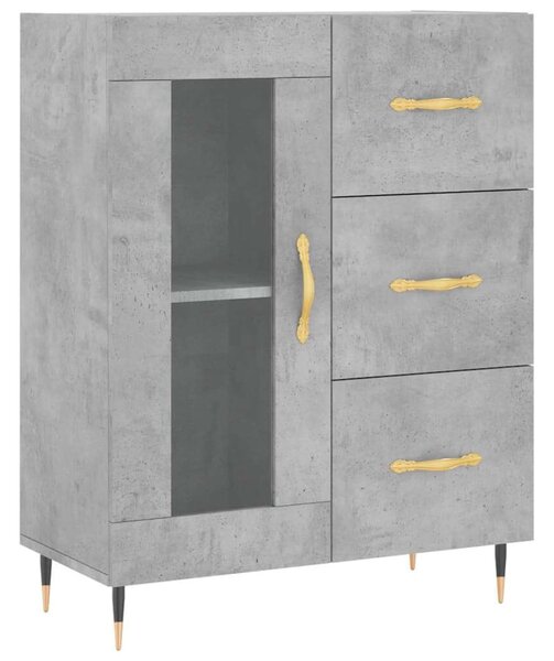 VidaXL Magasszekrény - Betonszürke - 69,5x34x180cm