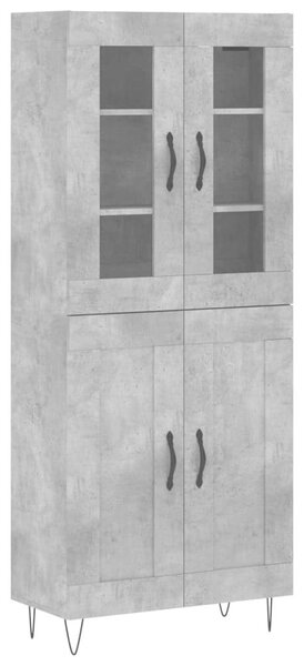 VidaXL betonszürke szerelt fa magasszekrény 69,5 x 34 x 180 cm