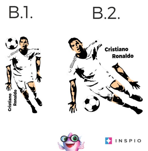 INSPIO - átragasztható textil matrica - INSPIO -ajándékok, dekorációk gyártása - Falmatrica - Cristiano Ronaldo