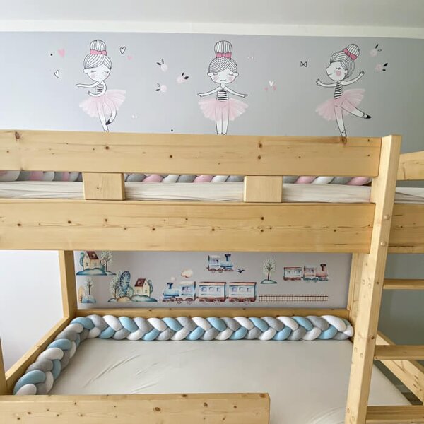 INSPIO - átragasztható textil matrica - Balerinák - Öntapadós falmatricák