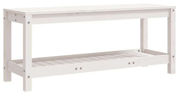 VidaXL Fehér Fenyőfa Kerti Pad - 108x35x45 cm