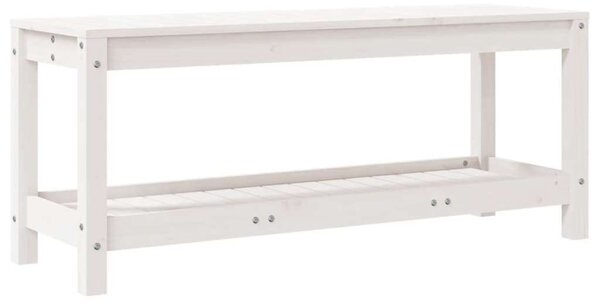 VidaXL Fehér Fenyőfa Kerti Pad - 108x35x45 cm
