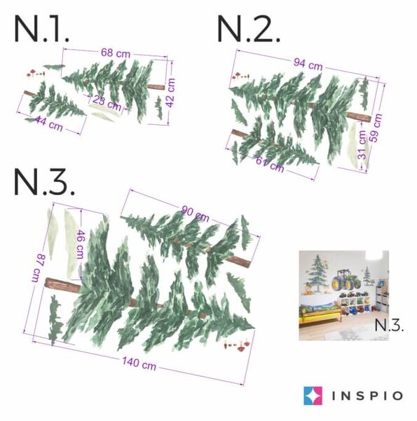 INSPIO - átragasztható textil matrica - Öntapadós tapéta - Fa
