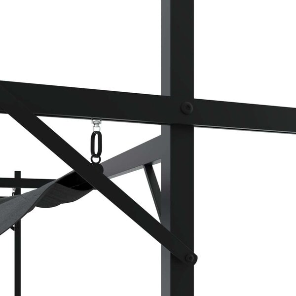 VidaXL pergola behúzható tetővel 295 x 292 x 230 cm, antracitszürke