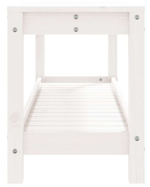 VidaXL Fehér Fenyőfa Kerti Pad - 108x35x45 cm