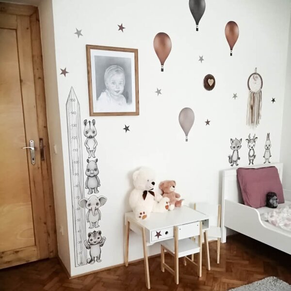 INSPIO - átragasztható textil matrica - Skandináv stílusú nagy falmatrica szett