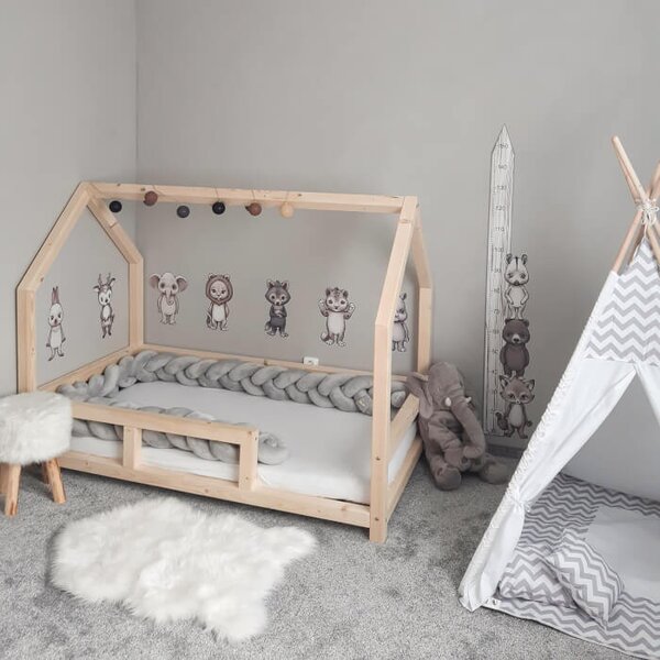 INSPIO - átragasztható textil matrica - INSPIO állatkák magasságmérővel