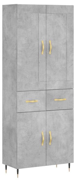 VidaXL Magasszekrény - Beton Szürke - 180 cm