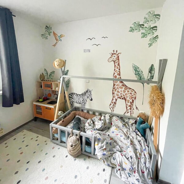 INSPIO - átragasztható textil matrica - Textil falmatricák - Zsiráf a SZAFARI világából