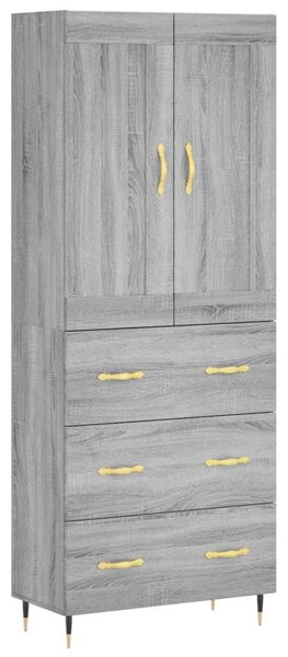 VidaXL szürke sonoma szerelt fa magasszekrény 69,5 x 34 x 180 cm