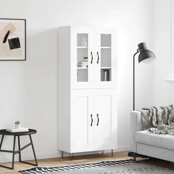 VidaXL Fehér Fa Magasszekrény - 180 cm