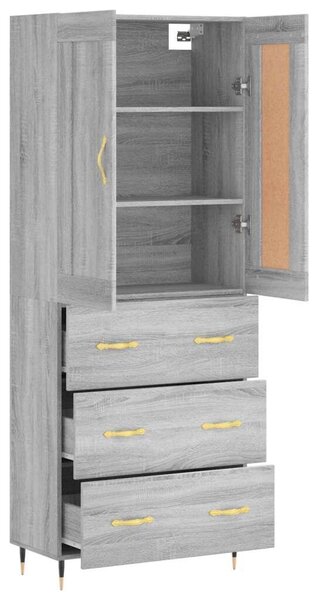 VidaXL szürke sonoma szerelt fa magasszekrény 69,5 x 34 x 180 cm