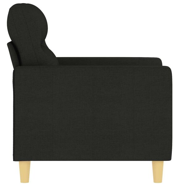 VidaXL Fekete Szövet Kanapéfotel - 60 cm Ülőfelület