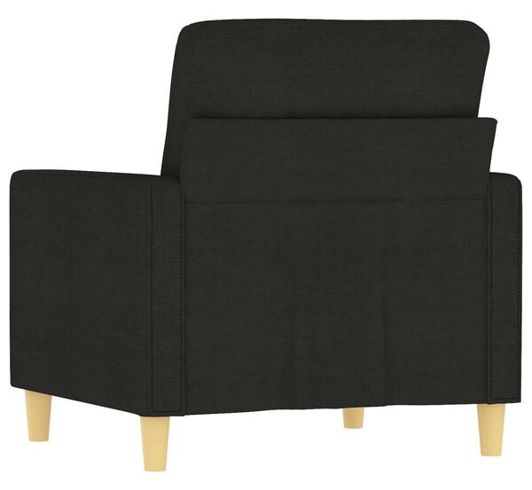 VidaXL Fekete Szövet Kanapéfotel - 60 cm Ülőfelület