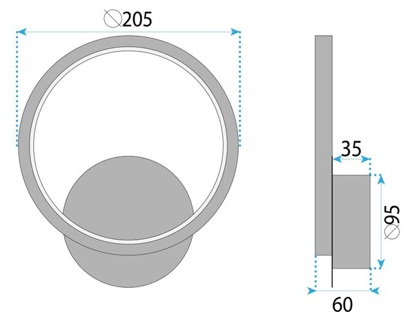 FALI LÁMPA LED LHJ081-W BLACK