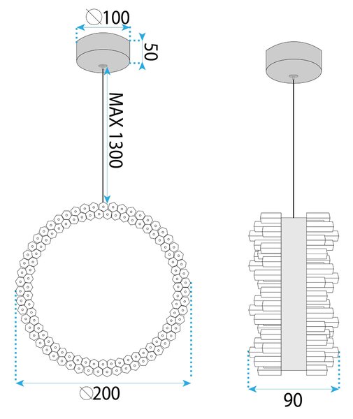 LED Lámpa LHJ098-CP GOLD