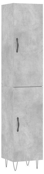 VidaXL Magas Szekrény - Betonszürke - 34,5x34x180 cm