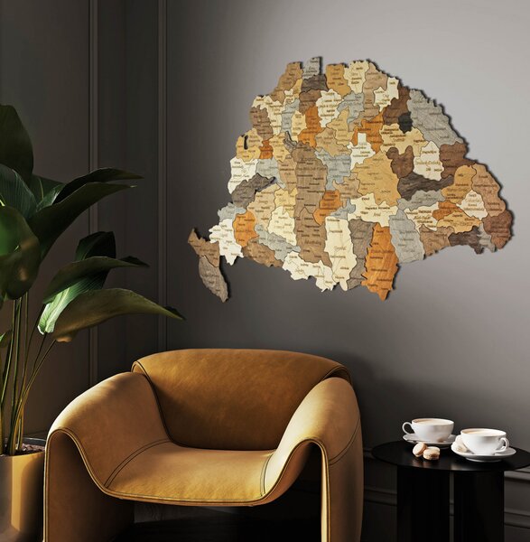 Natura Products 3D Fa Puzzle - Nagy-Magyarország 150x100 | Fali Dekoráció