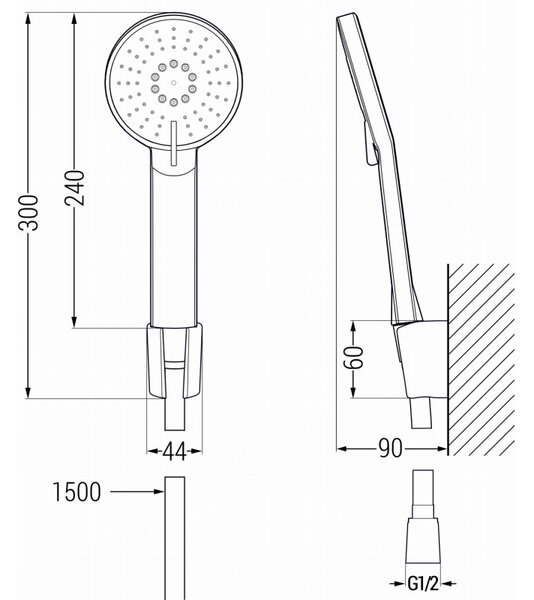 Mexen Pecos R40 fürdőkád csaptelep szett, króm - 72703R40-00
