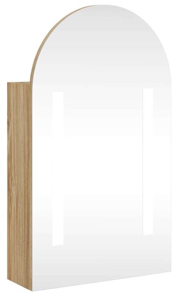 Íves Tükörszekrény LED-del - 42x70cm - Tölgyszín