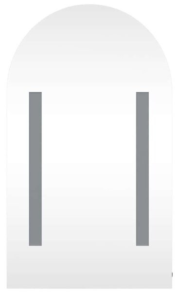 Íves Tükörszekrény LED-del - 42x70cm - Tölgyszín