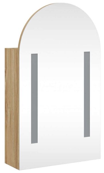 Íves Tükörszekrény LED-del - 42x70cm - Tölgyszín