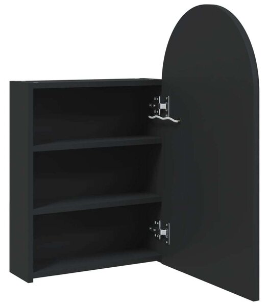 VidaXL Íves Tükör Szekrény - Fürdőszoba - 70cm