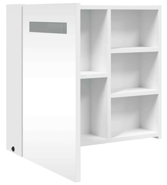VidaXL Fürdőszobaszekrény LED-del - Fehér - 60x13x52 cm