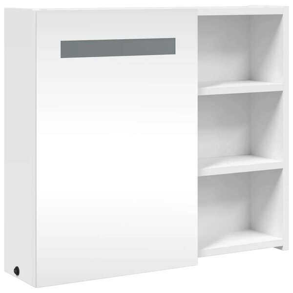 VidaXL Fürdőszobaszekrény LED-del - Fehér - 60x13x52 cm