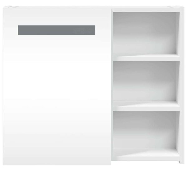 VidaXL Fürdőszobaszekrény LED-del - Fehér - 60x13x52 cm