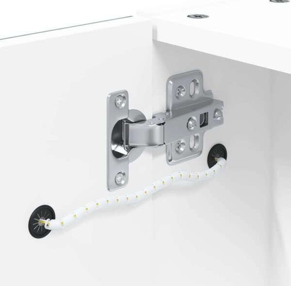 VidaXL Fürdőszobaszekrény LED-del - Fehér - 60x13x52 cm