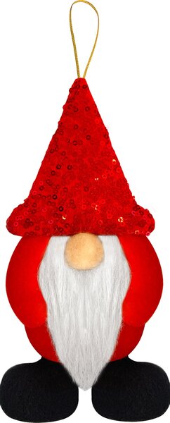 Tutumi, karácsonyi manó 16 cm YX049, piros-fehér, CHR-09906