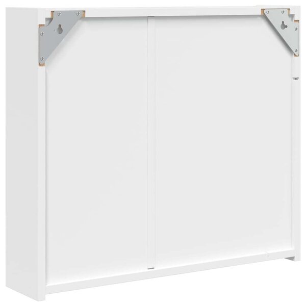VidaXL Fürdőszobaszekrény LED-del - Fehér - 60x13x52 cm