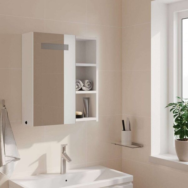 VidaXL Fürdőszobaszekrény LED-del - Tükör - 45x13x52 cm