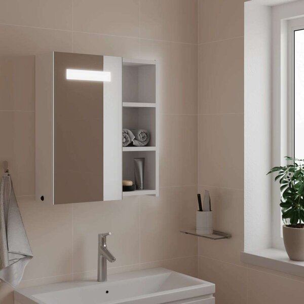 VidaXL Fürdőszobaszekrény LED-del - Tükör - 45x13x52 cm