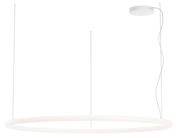 Halley LED függőlámpa – Ø153 cm homokfehér fénygyűrű, térformáló központi világítás